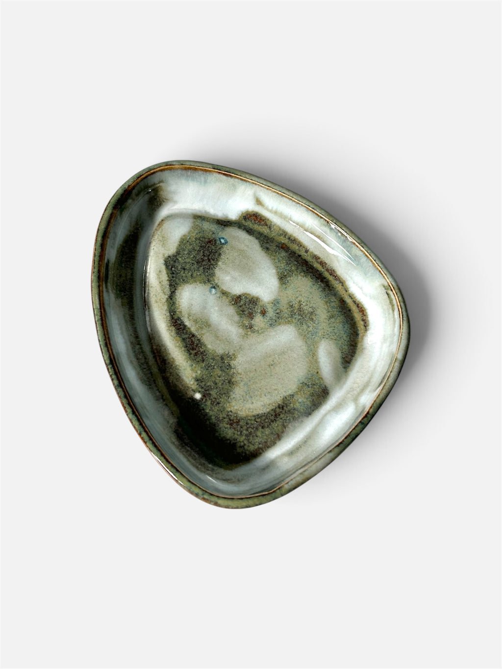 Water Drop Shaped Small Plate - Forest