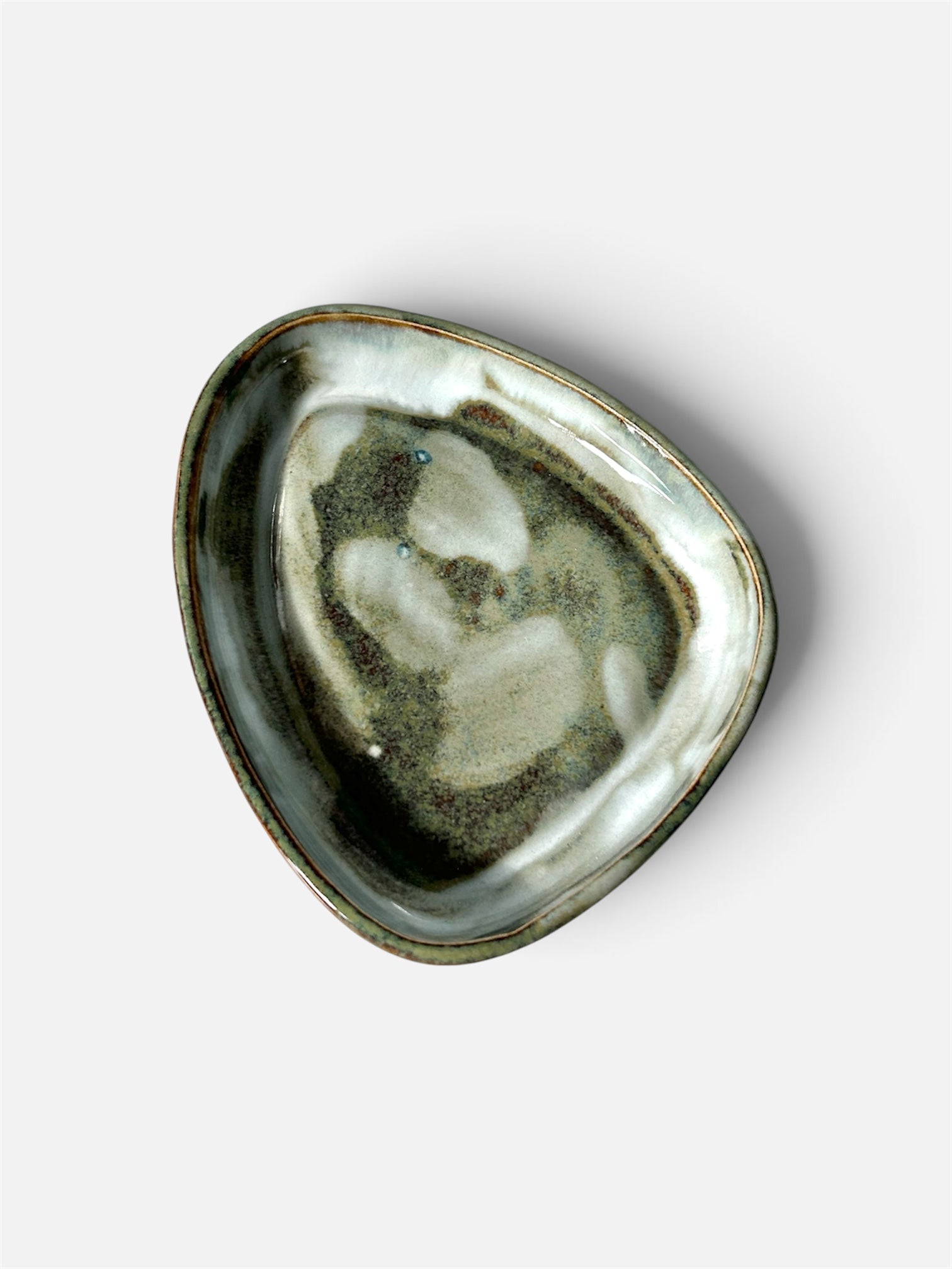 Water Drop Shaped Small Plate - Forest