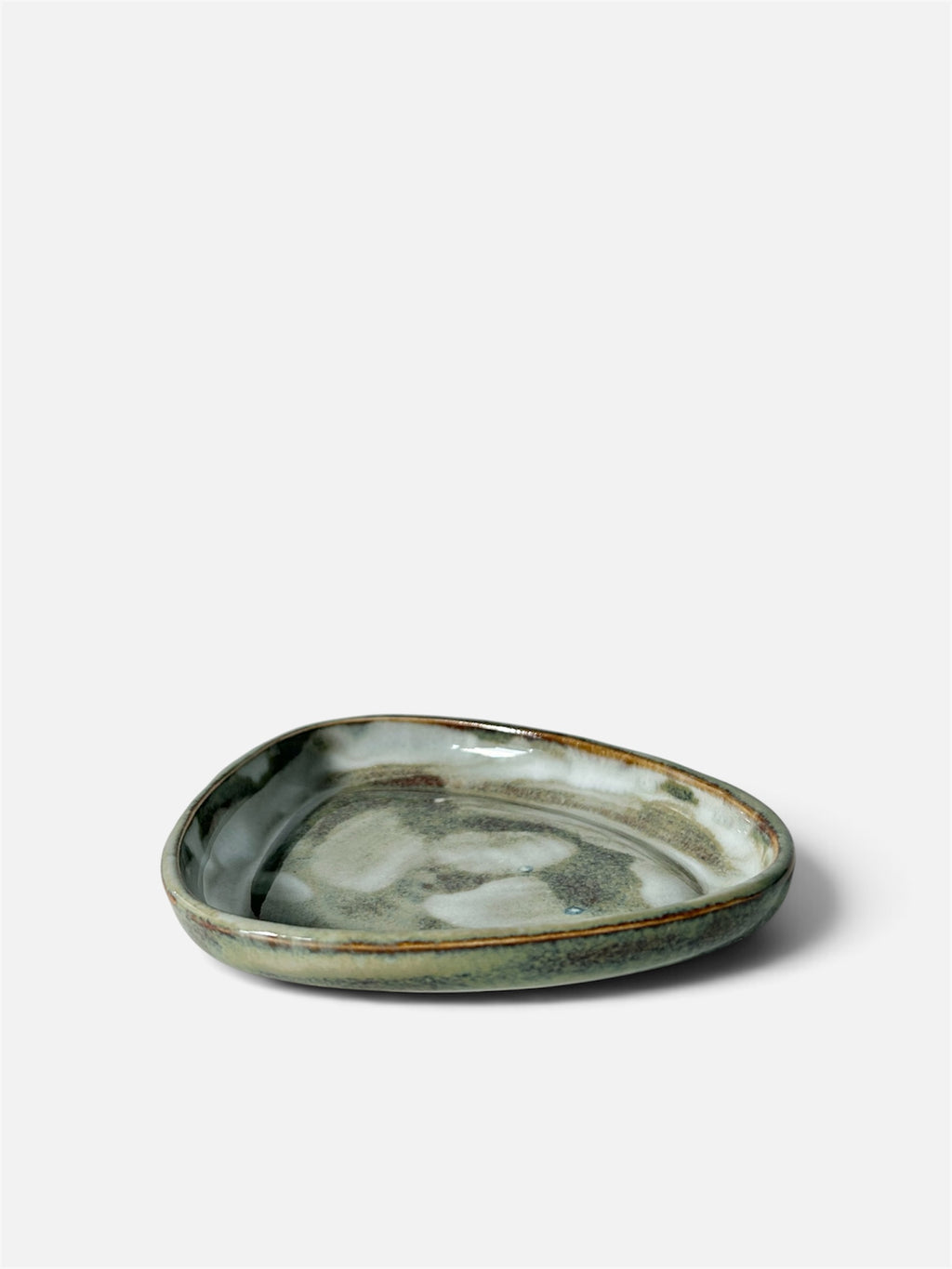 Water Drop Shaped Small Plate - Forest