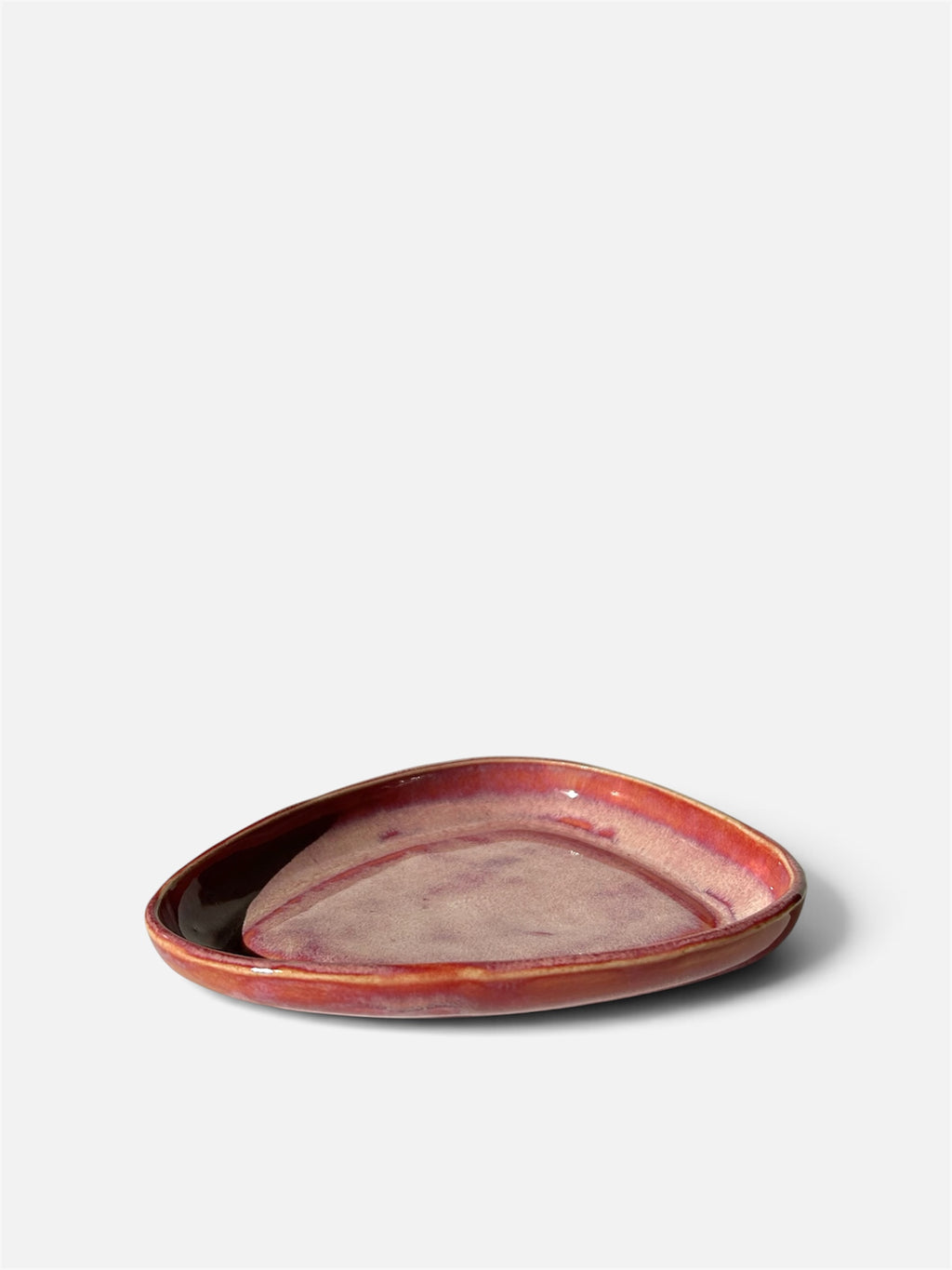 Water Drop Shaped Small Plate - Pink Poison