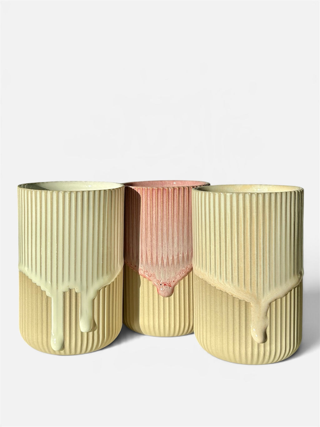 Üçlü Stoneware Bardak Seti