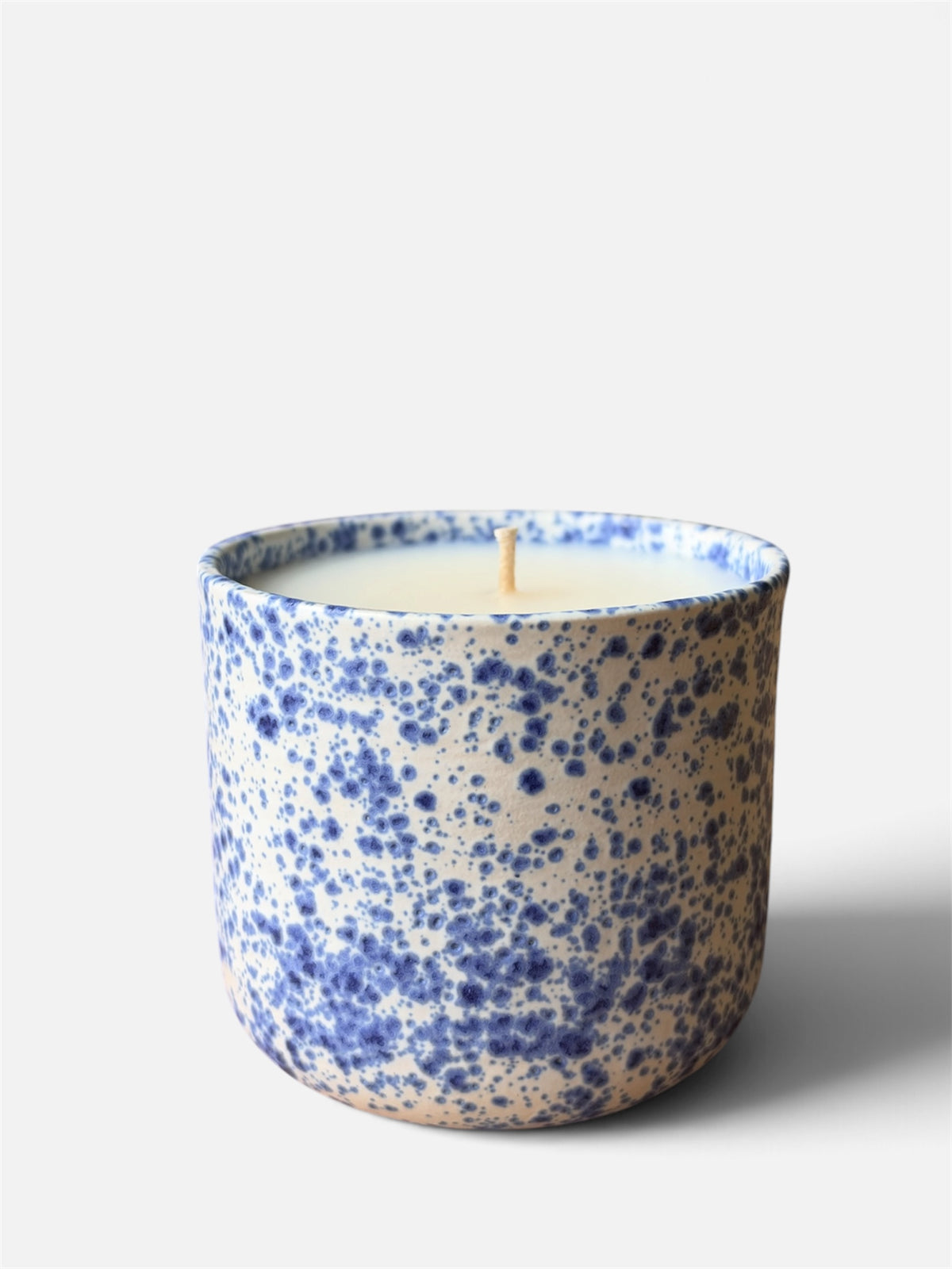 Speckled Blue Seramik Mum - Sandal Ağacı & Paçuli Kokulu ~250ml